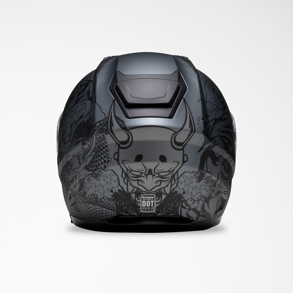Voss 989 Moto‑V Gunmetal Rei Full Face Helmet | Matte, Pinlock Prepared
