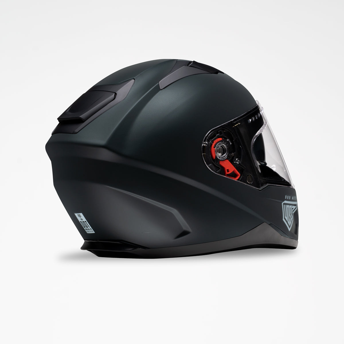 Voss 989 Moto‑V Black Full Face Helmet | Matte, Pinlock Prepared