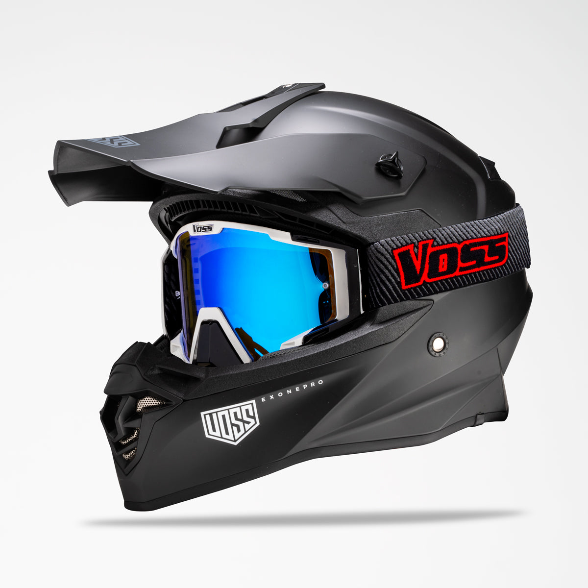 Voss 801 X1 Pro Blackout Dirt Helmet | Matte