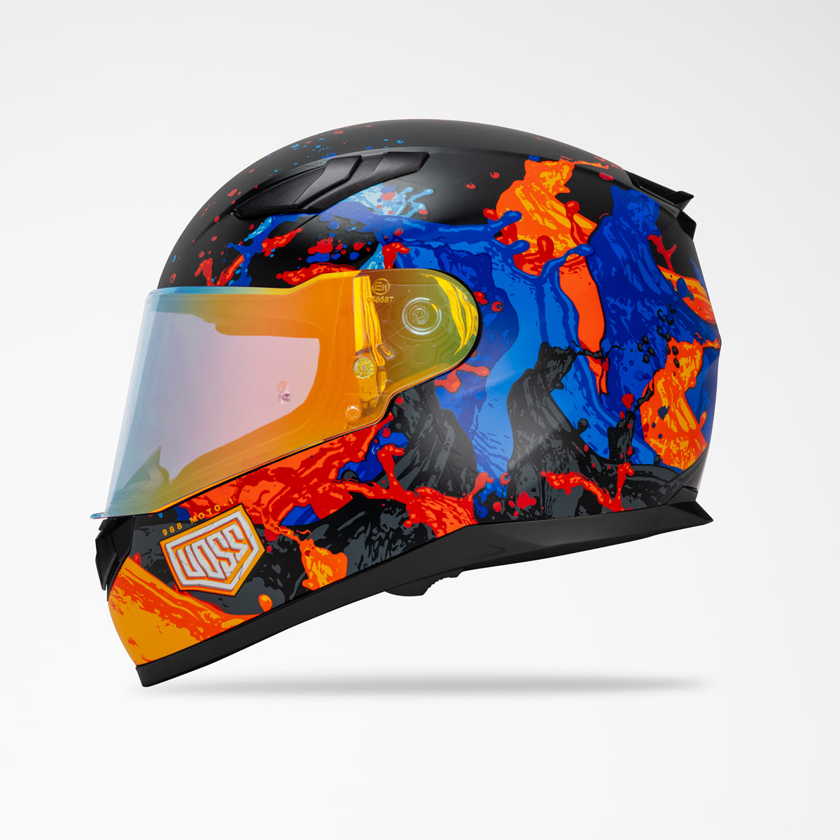 Voss 988 Moto-1 Molten Full Face Helmet | Matte, Pinlock Prepared