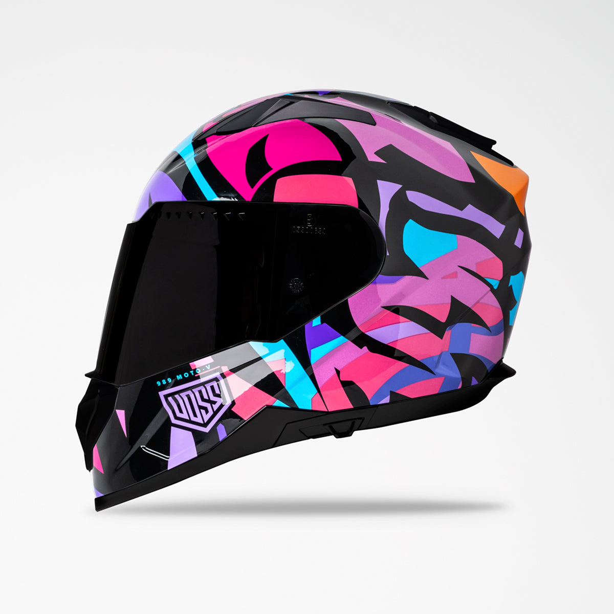 Voss 989 Moto-V TopRockr Full Face Helmet | Gloss, Pinlock Prepared