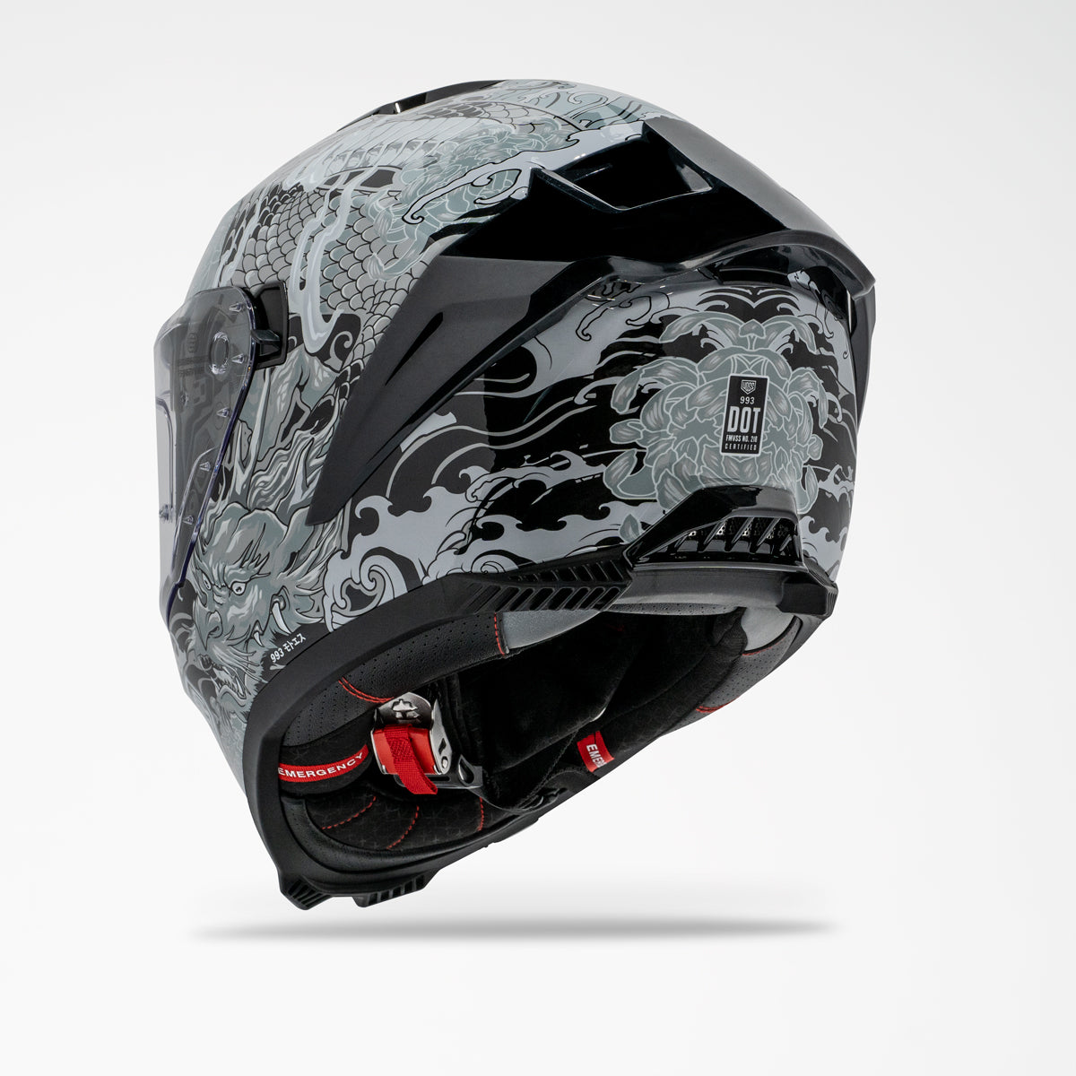 Voss 993 Moto‑S Irezumi Full Face Helmet | Gloss, Pinlock Prepared
