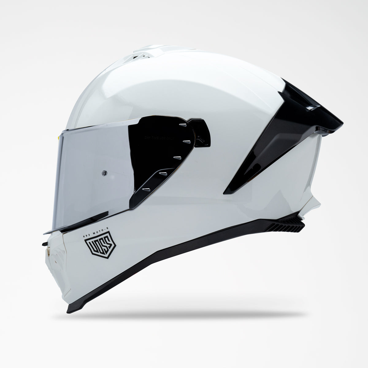 Voss 993 Moto-S Solid White Helmet | Gloss, Pinlock Prepared