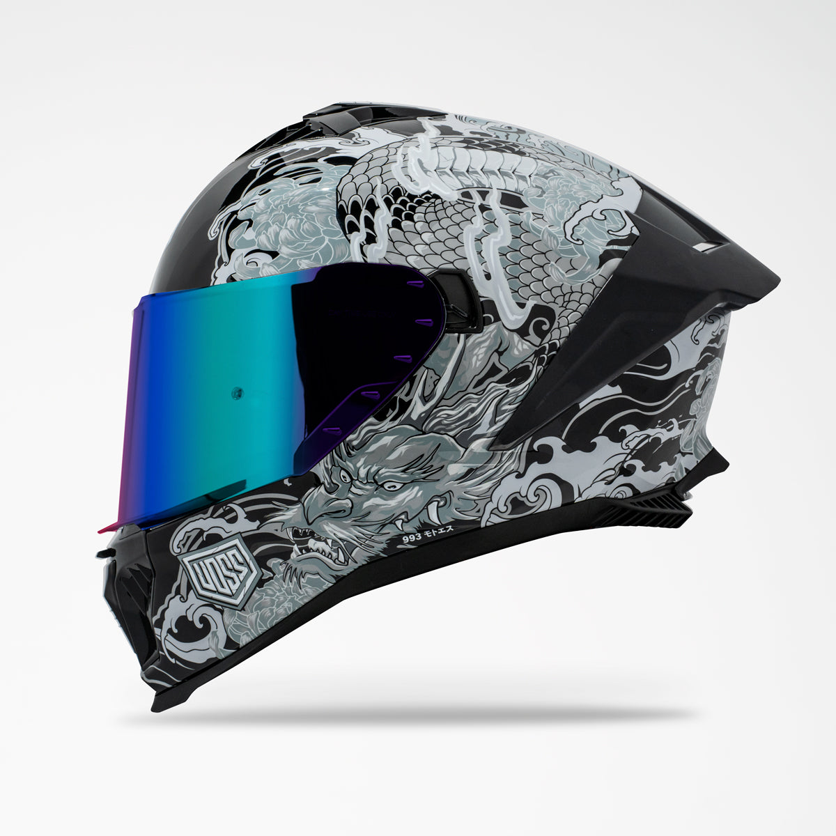 Voss 993 Moto‑S Irezumi Full Face Helmet | Gloss, Pinlock Prepared