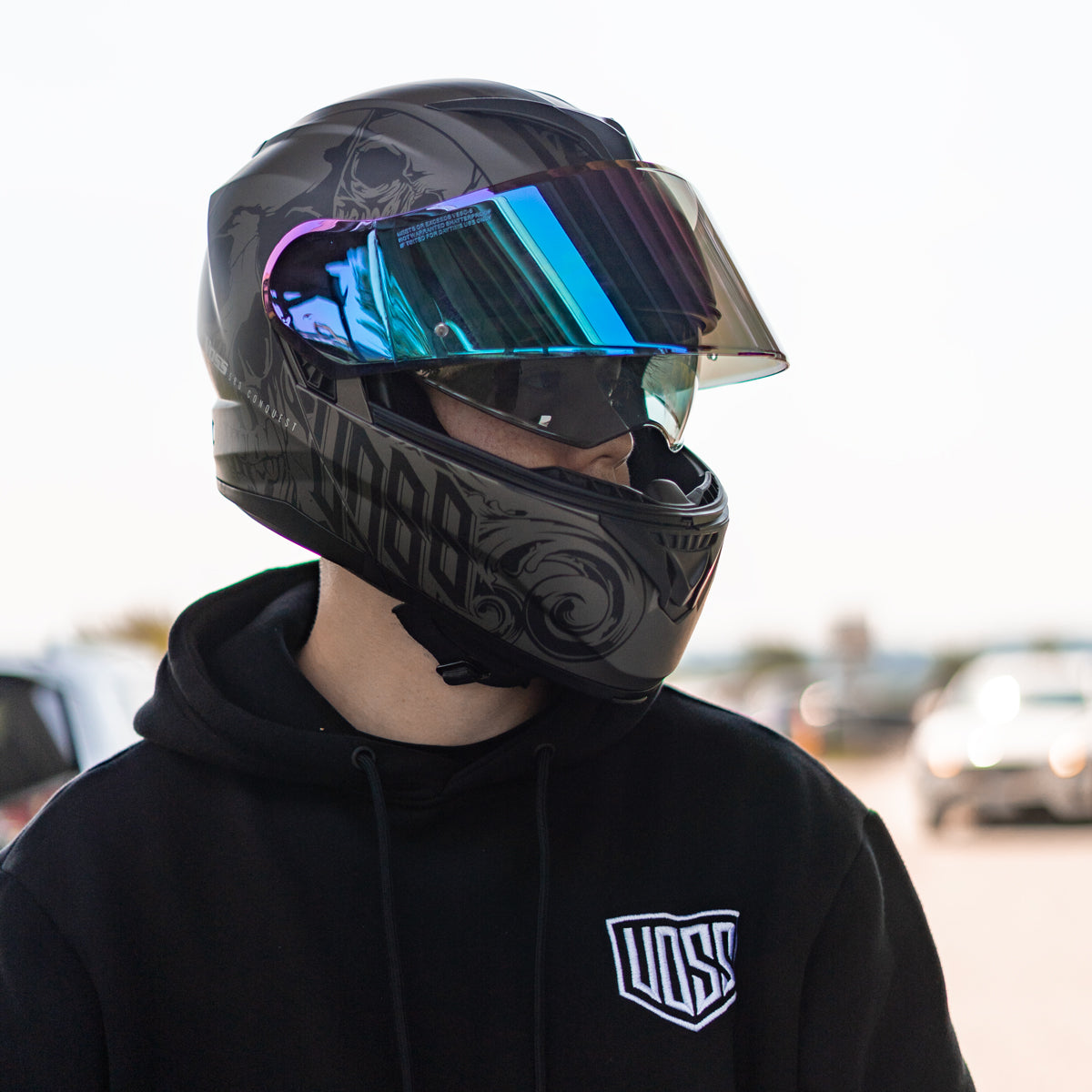 Voss 580 Conquest Apocalypse Modular Helmet | Matte, Pinlock Prepared