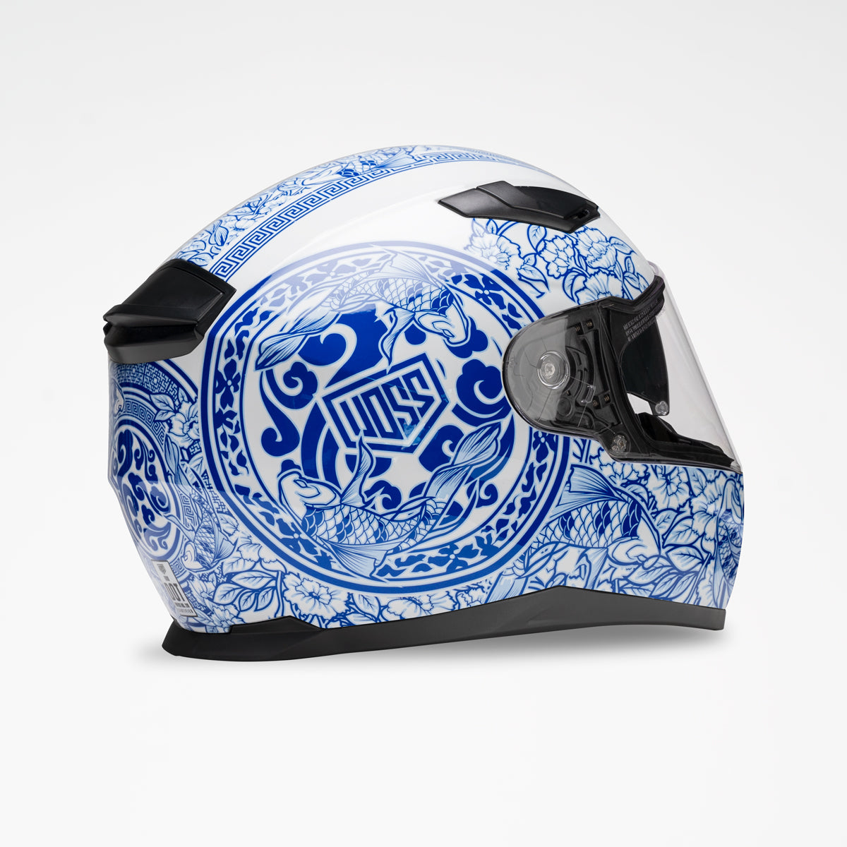 Voss 988 Moto-1 Fine China Full Face Helmet | Gloss, Pinlock Prepared