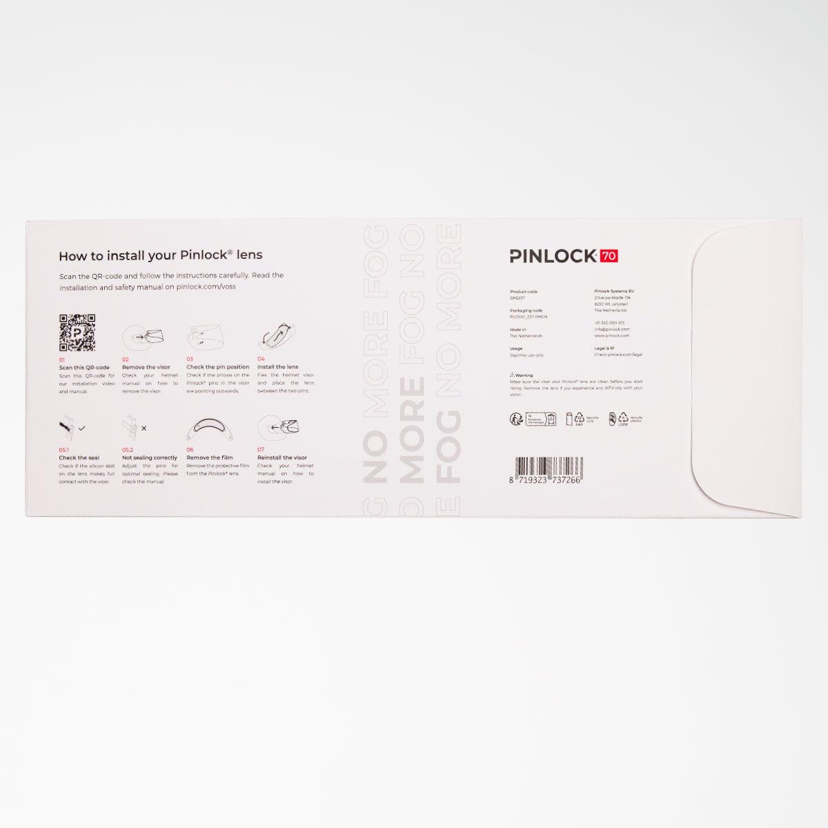 Voss 989 Pinlock 70 Anti-Fog Insert | Clear