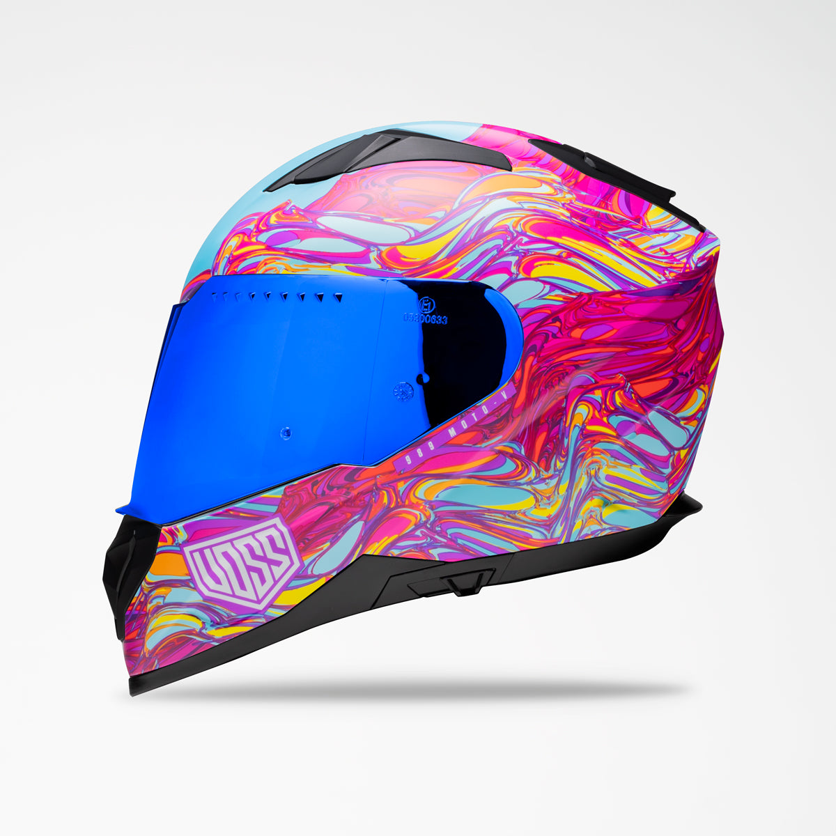 Voss 989 Moto-V Melting Point Full Face Helmet | Matte, Pinlock Prepared