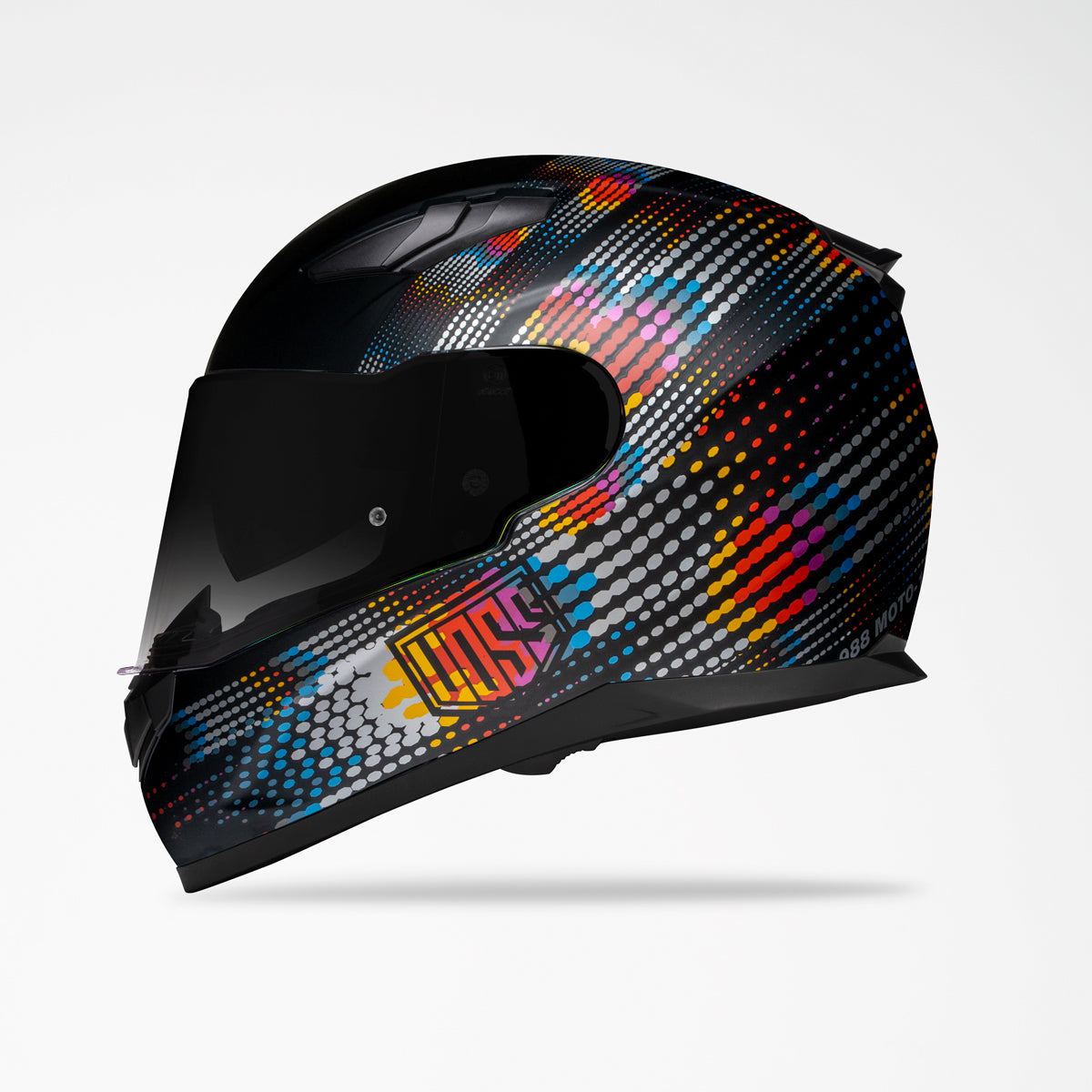 Voss 988 Moto-1 Metal Fractal Full Face Helmet | Matte, Pinlock Prepared