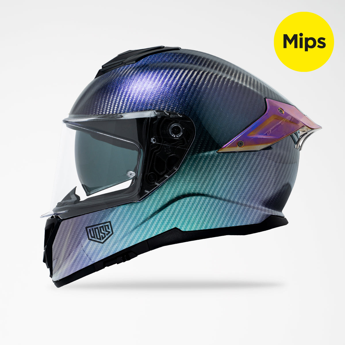 Voss 991 Stardust Carbon Fiber Full Face Helmet | MIPS, Pinlock Prepared