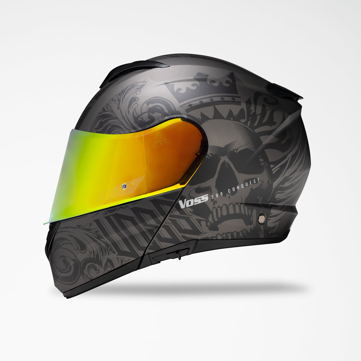 Voss 580 Conquest Apocalypse Modular Helmet | Matte, Pinlock Prepared