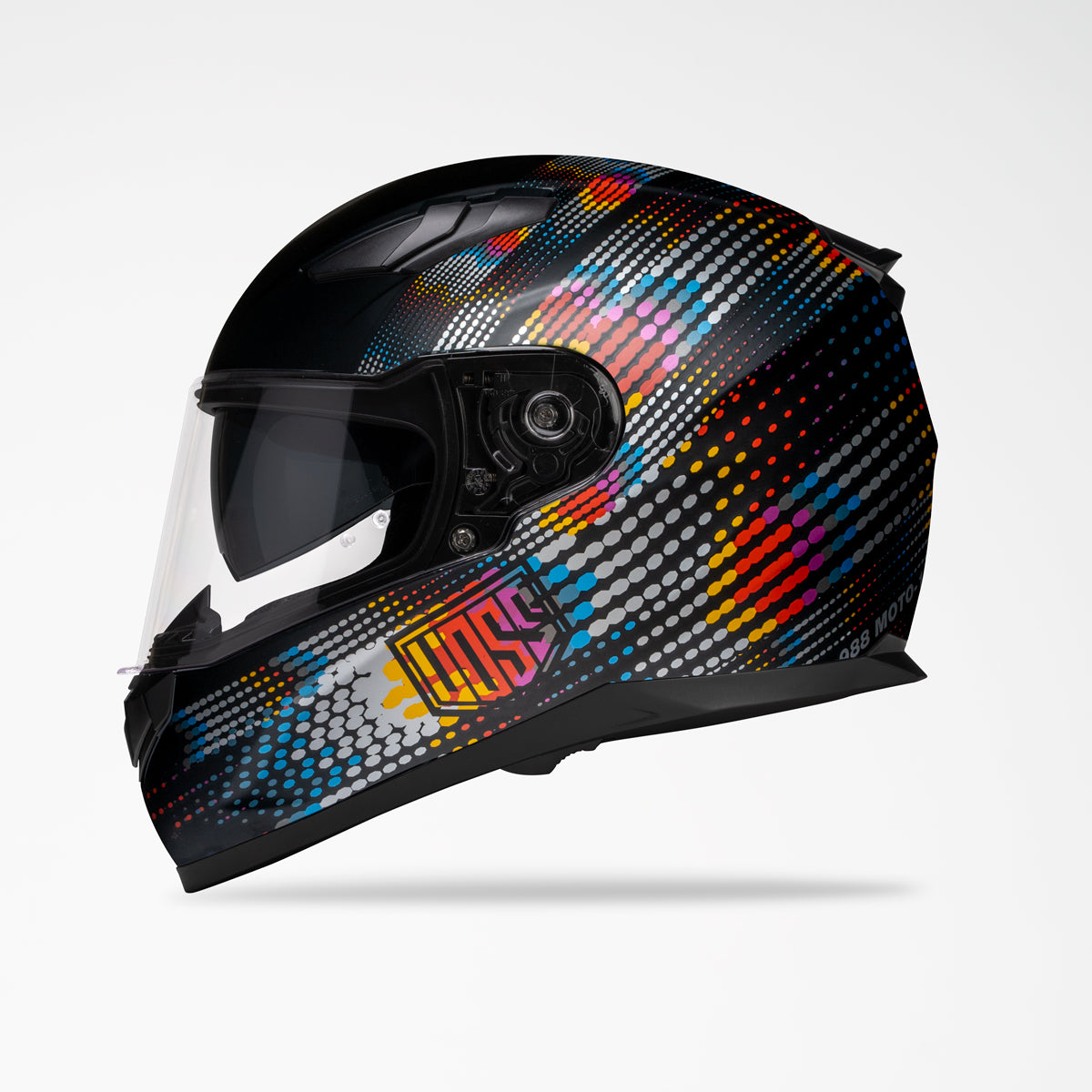 Voss 988 Moto-1 Metal Fractal Full Face Helmet | Matte, Pinlock Prepared