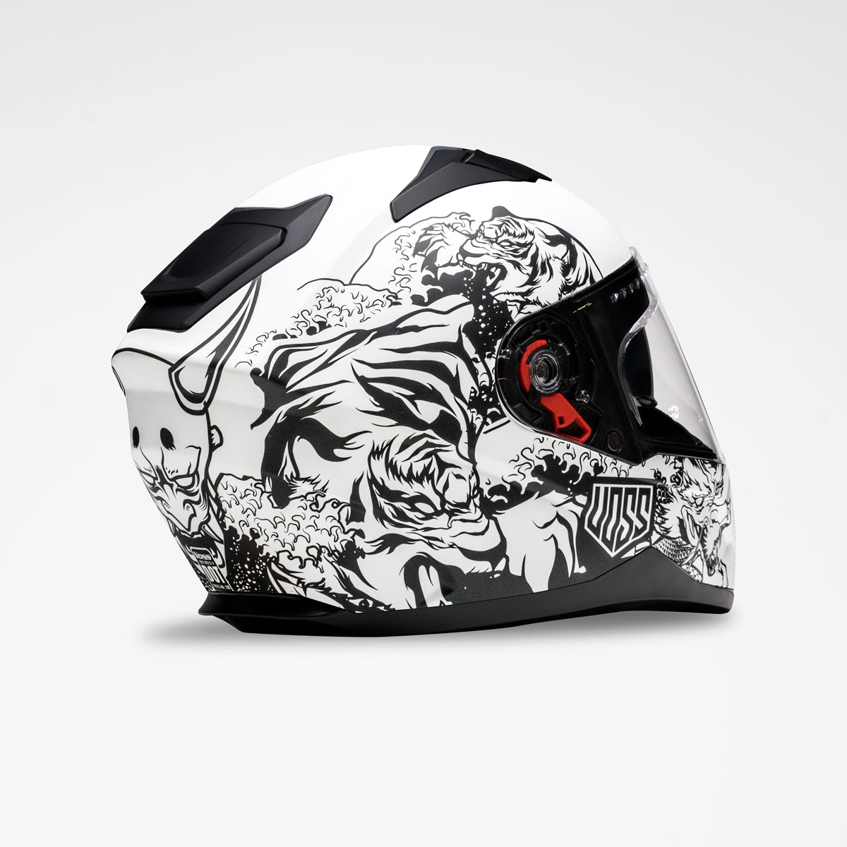 Voss 989 Moto‑V White Rei Full Face Helmet | Matte, Pinlock Prepared