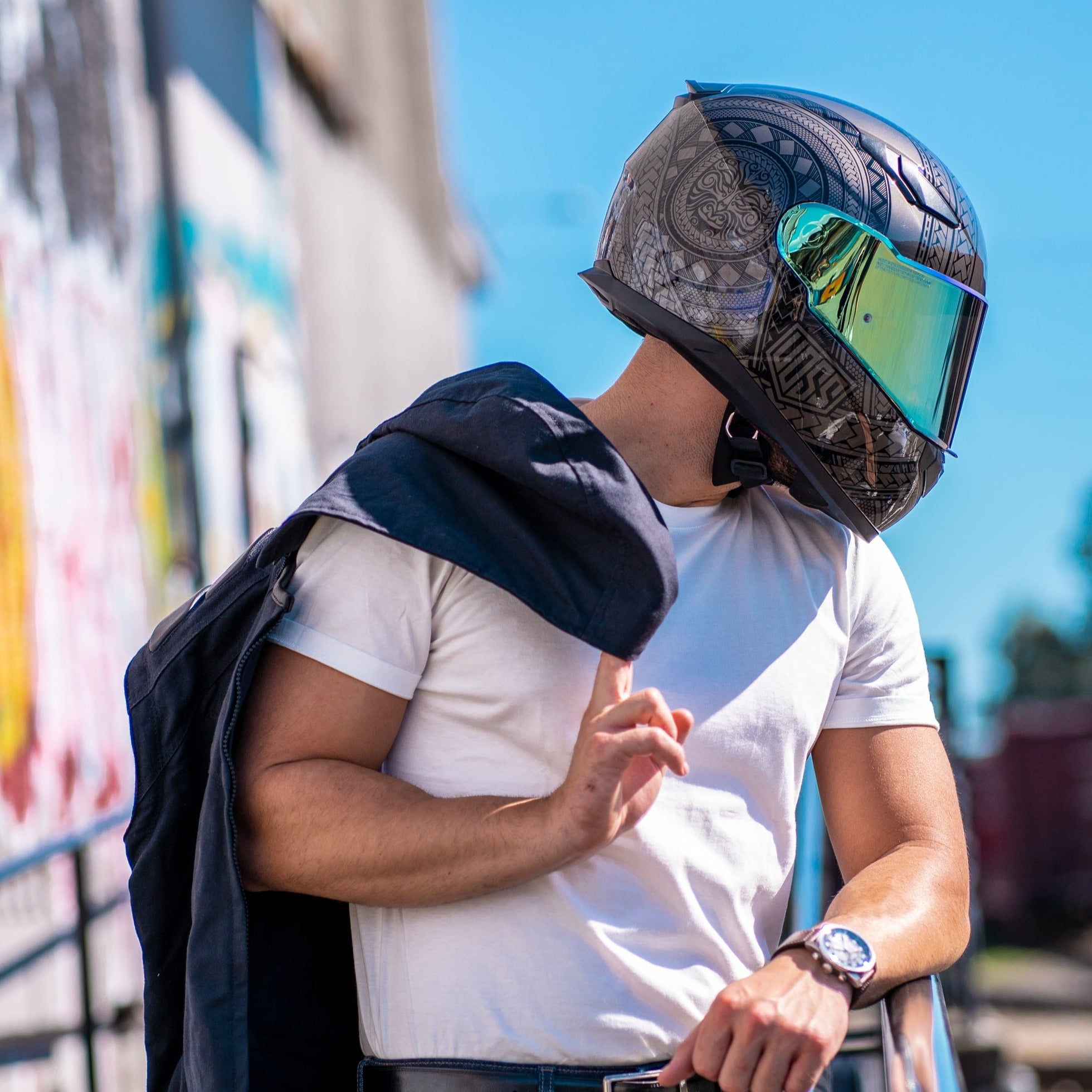 Voss 988 Moto-1 Two Tone Codex Helmet | Gloss, Pinlock Prepared