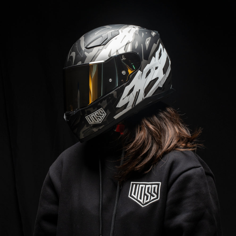 Voss 988 Moto-1 City Scaper Full Face Helmet | Matte, Pinlock Prepared