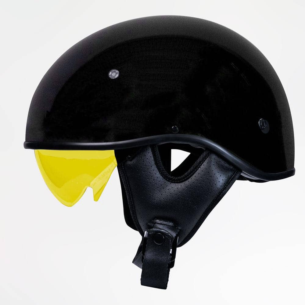 Voss 707Frp Cruise Gloss Black Half Helmet