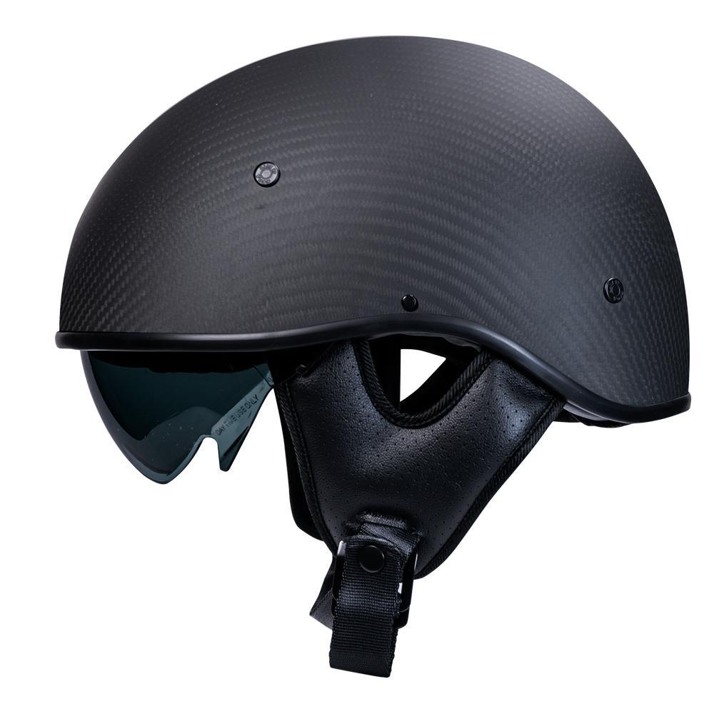 Voss 707Cf Cruise Matte Black Half Helmet