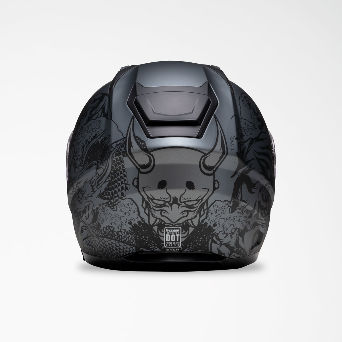 Voss 989 Moto-V Black/Gun Metal Rei Helmet.