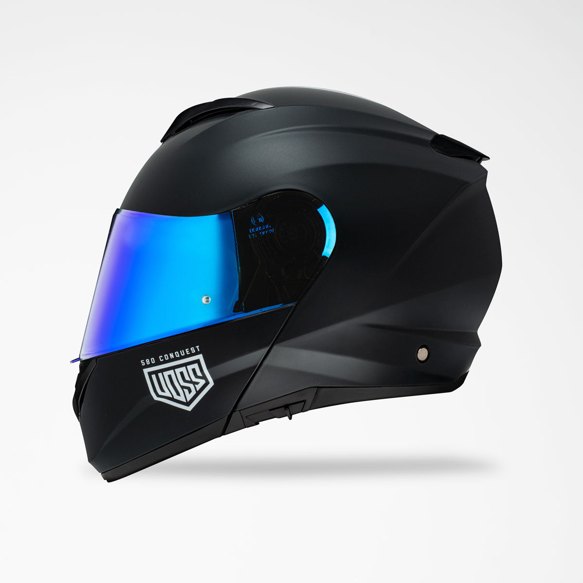 blue and black motorcycle helmets Matte Black Modular Motorcycle Helmet
