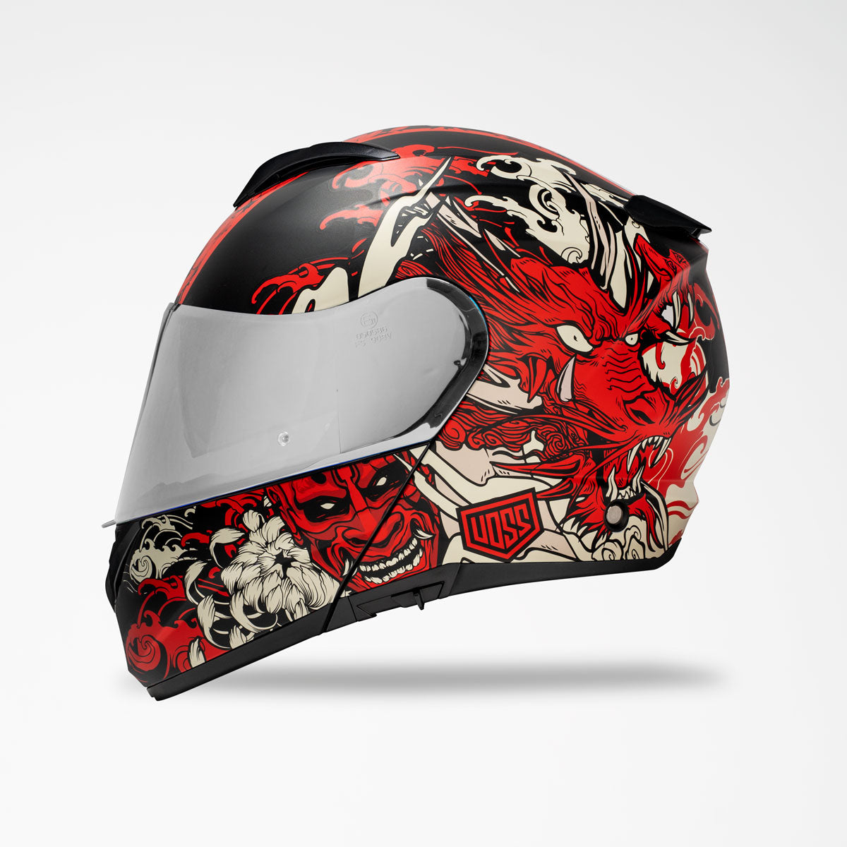 Voss 580 Conquest Matte Red Dragon Helmet