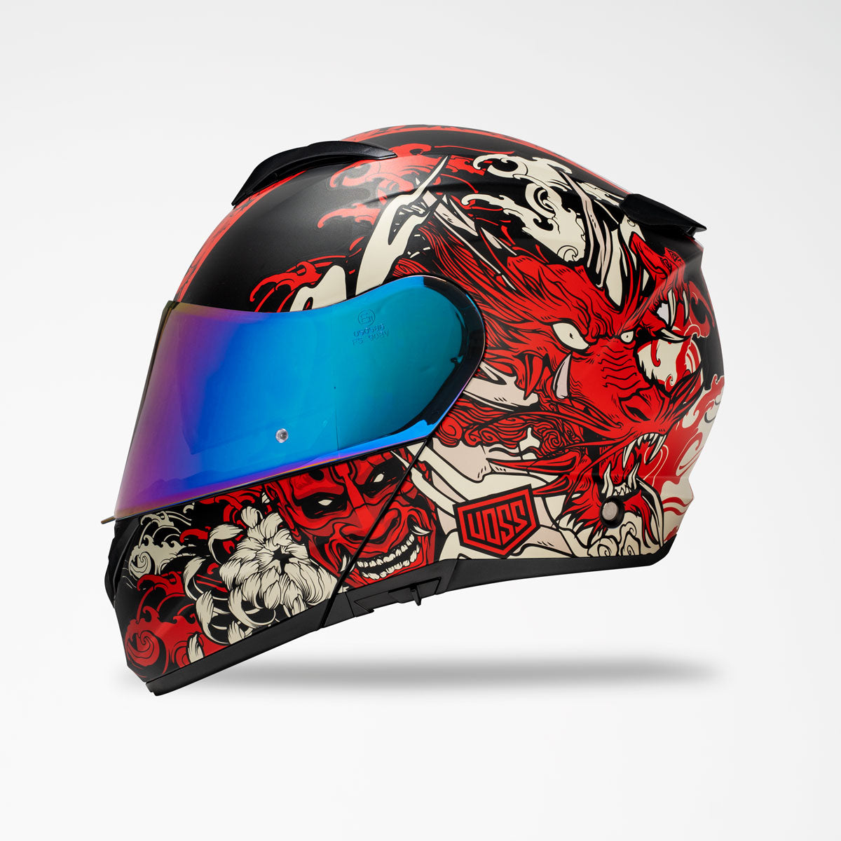 Voss 580 Conquest Matte Red Dragon Helmet