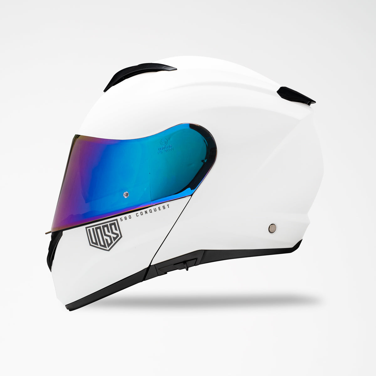 Matte White Modular Motorcycle Helmet