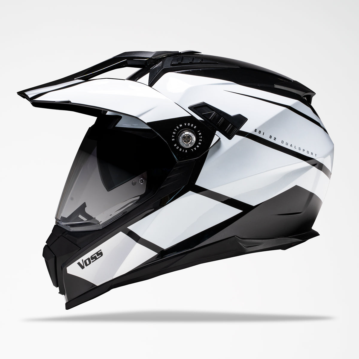 Voss 601 D2 Dual Sport White Inertia Helmet