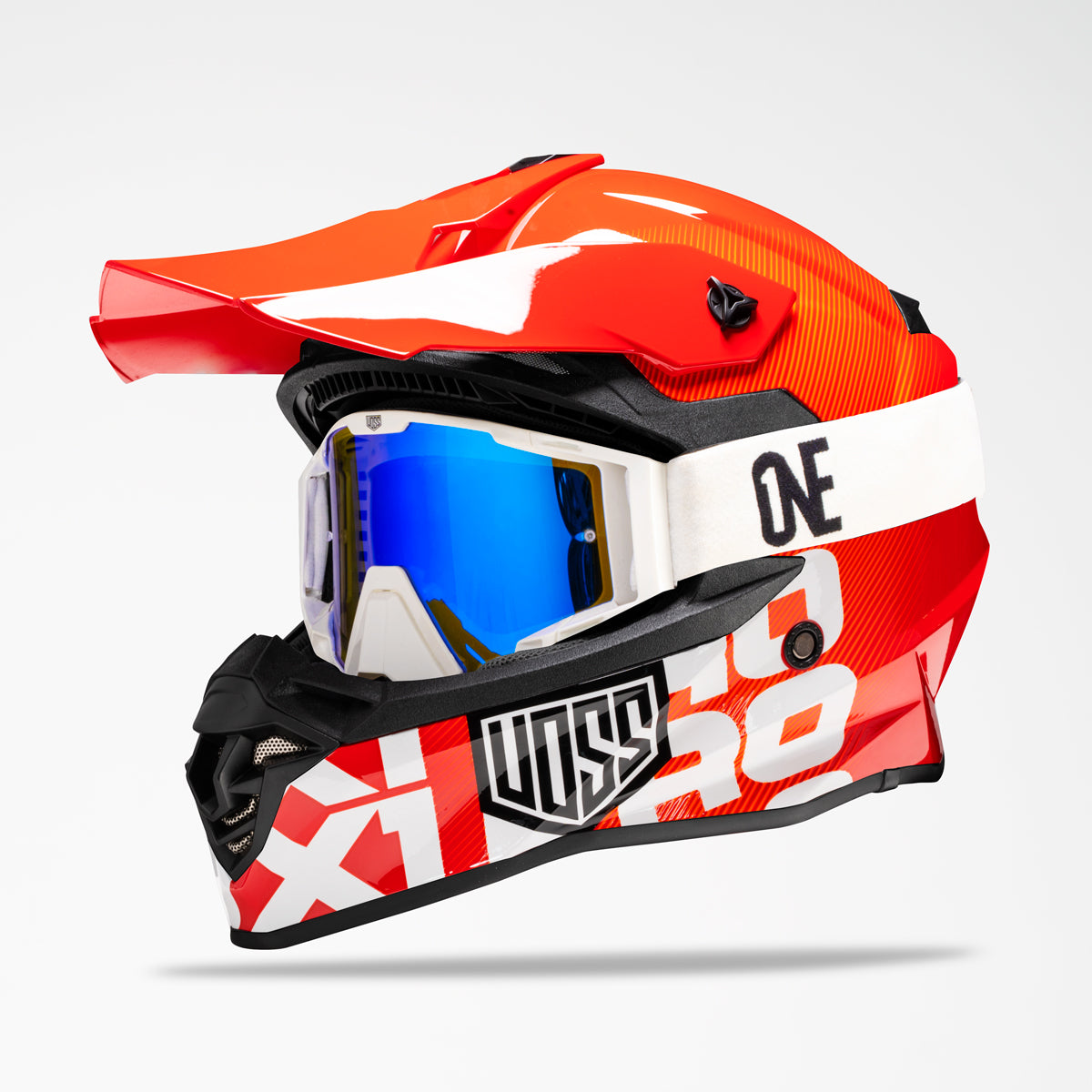Voss 801 X1 Pro Dirt Red Crimson Helmet