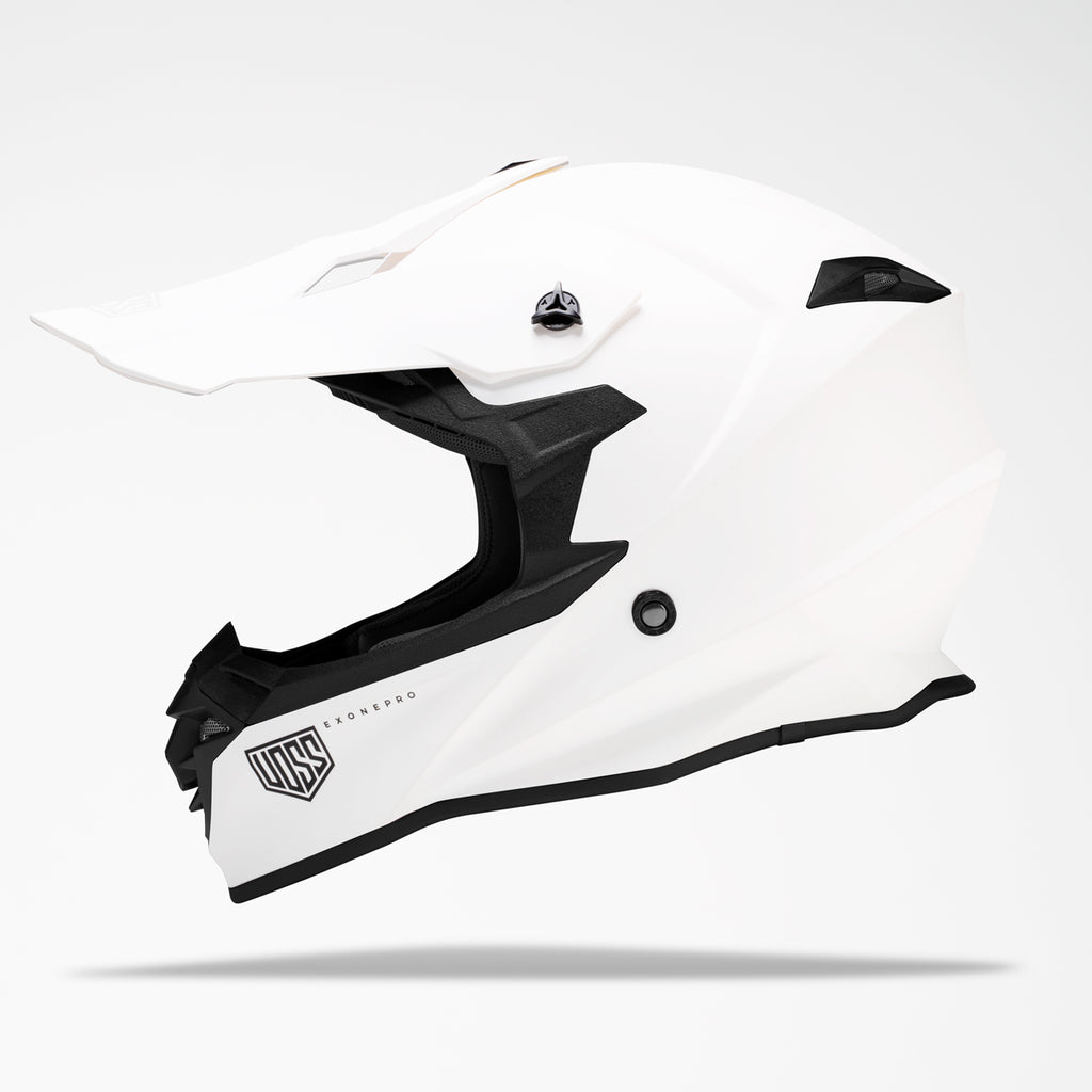 black&white motorcycle helmet 801 X1 Pro Dirt Bike Helmet Matte Whiteout