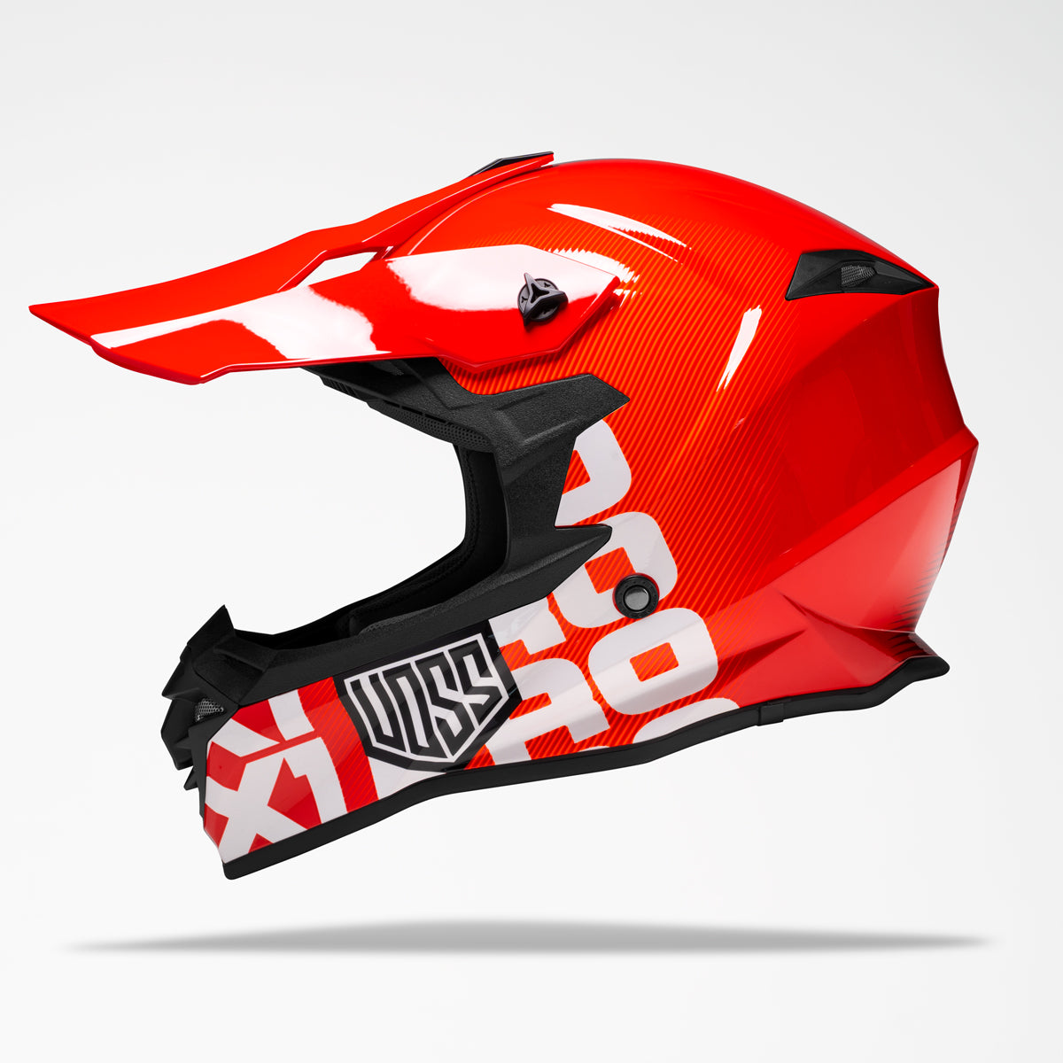 Voss 801 X1 Pro Dirt Red Crimson Helmet