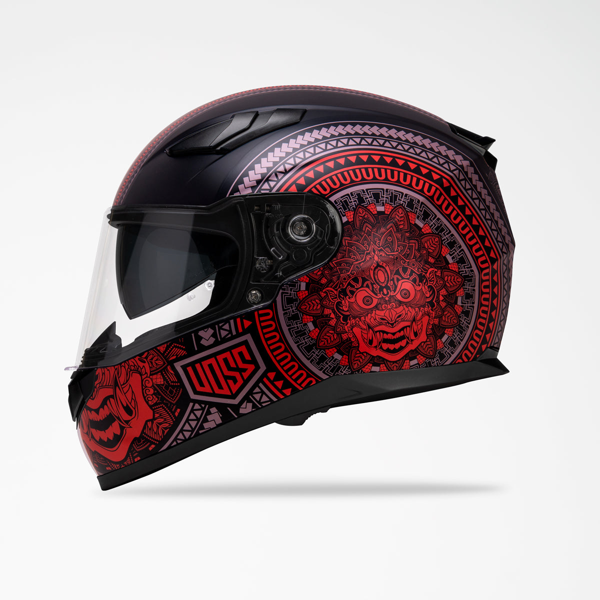 Red Full Face Motorcycle Helmet