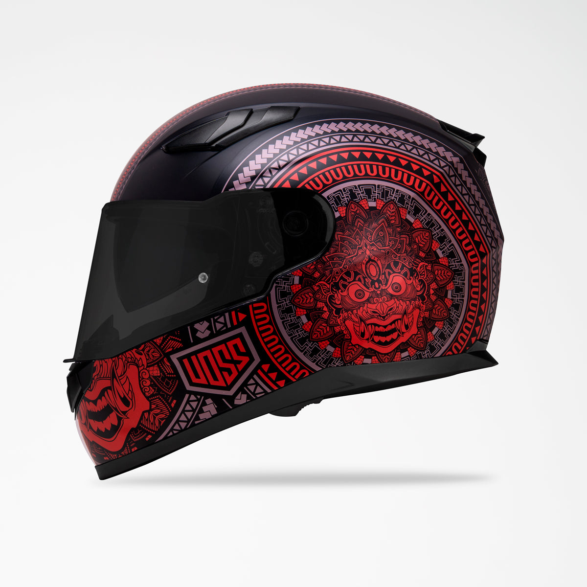 full face motorcycle helmets red Voss 988 Moto-1 Red Nazca Full Face Helmet