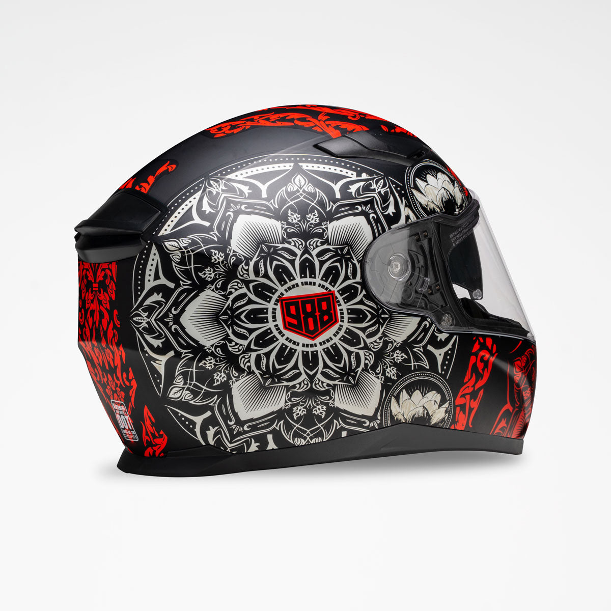 VOSS 988 MOTO-1 MATTE BLACK HELMET