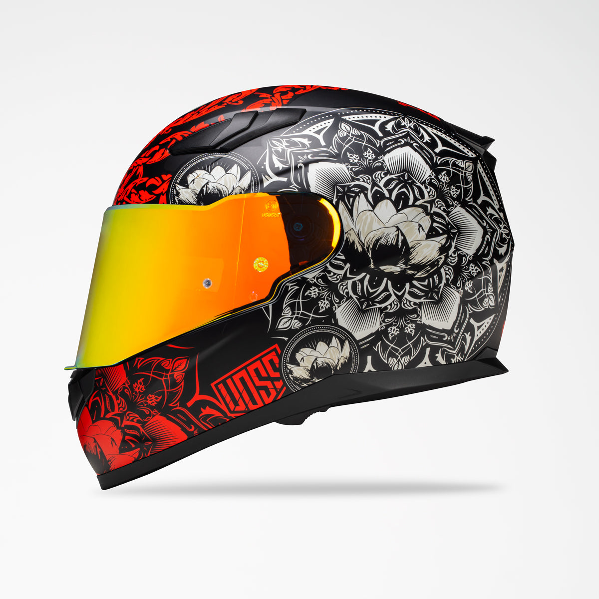 VOSS 988 MOTO-1 MATTE BLACK HELMET