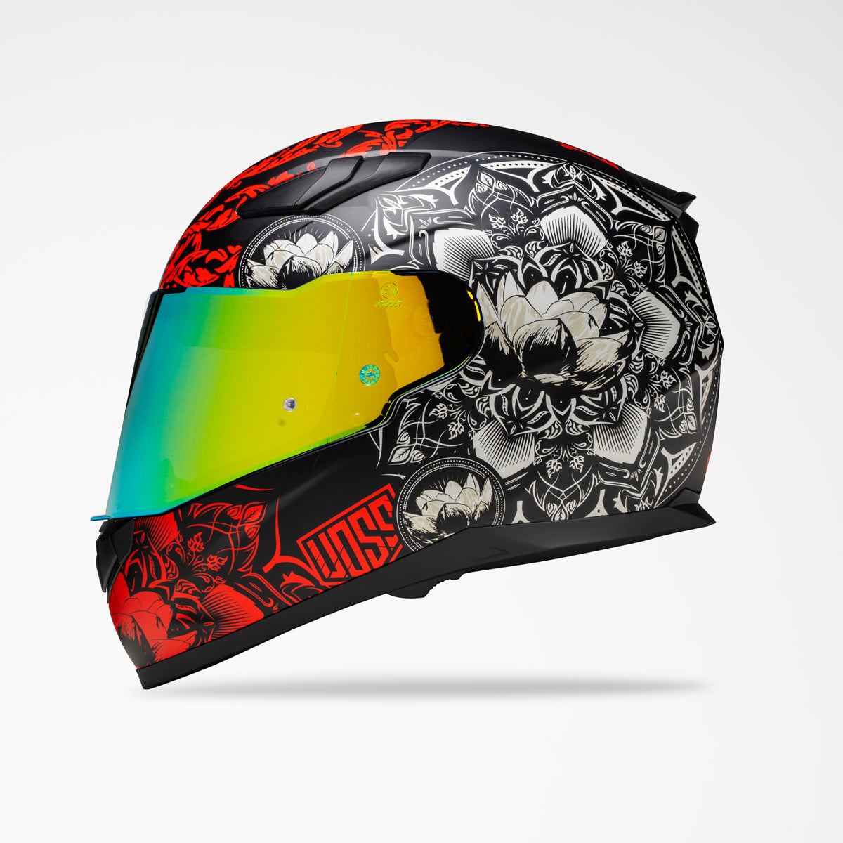 VOSS 988 MOTO-1 MATTE BLACK HELMET