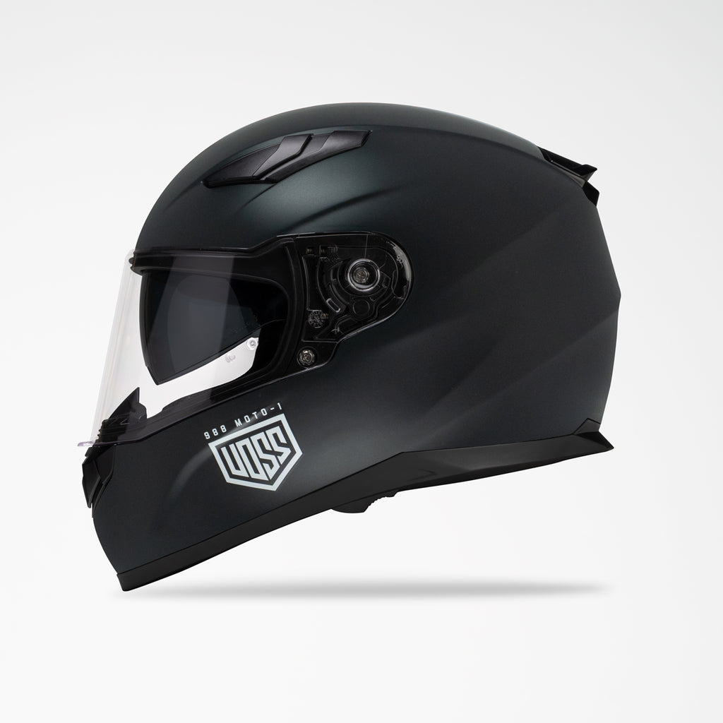 Matte Black Full Face Motorcycle Helmet