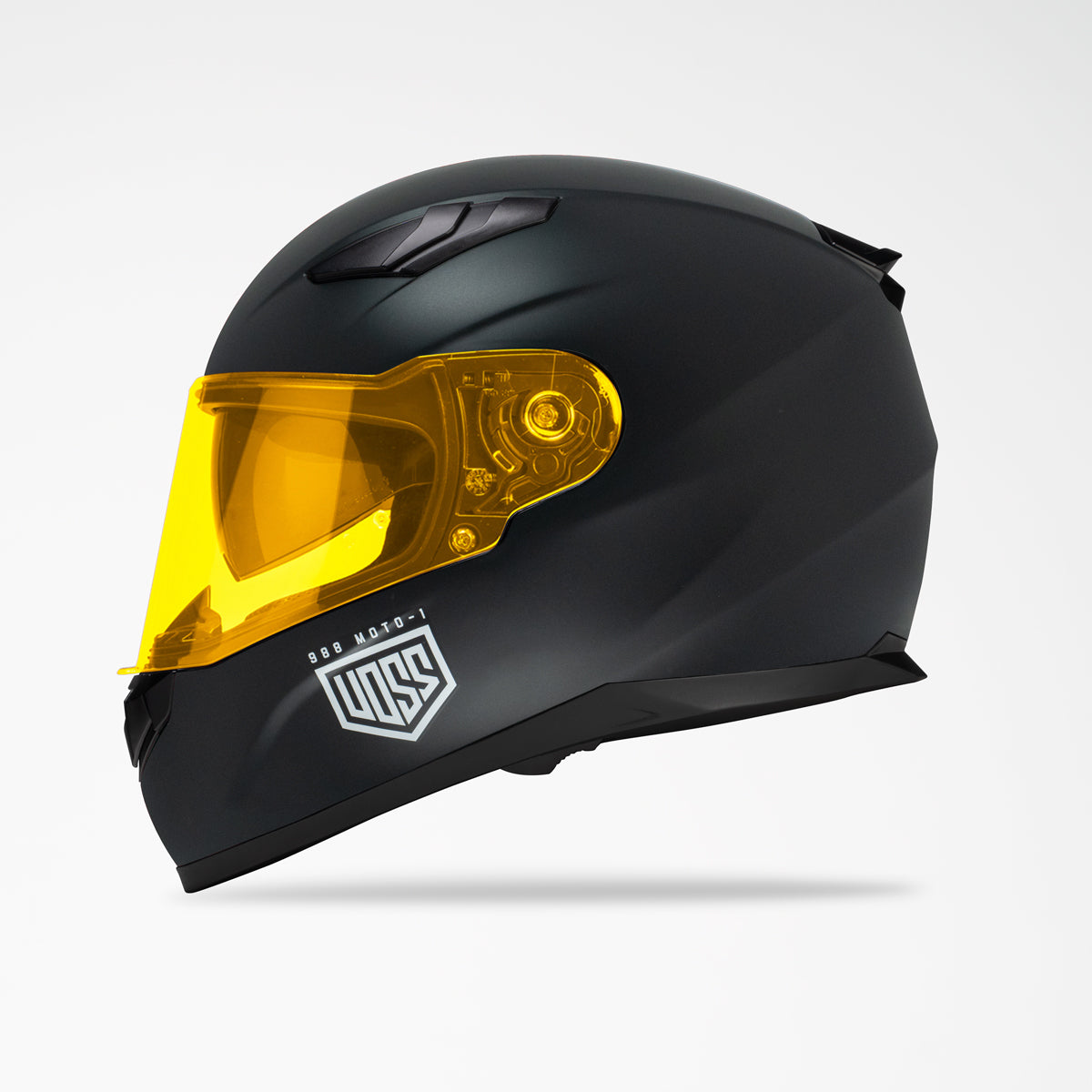 gold and black motorcycle helmet Matte Black Full Face Motorcycle Helmet