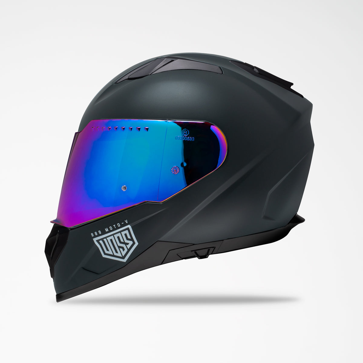 full face motorcycle helmets canada Voss 989 Moto‑V Black Full Face Helmet