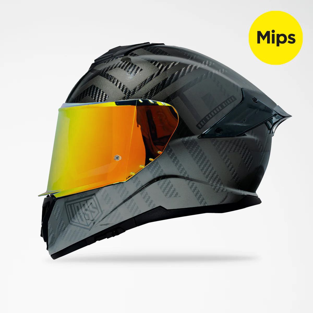 Casco integral Voss 991 A-Type Carbon Gloss | MIPS, preparado para Pinlock