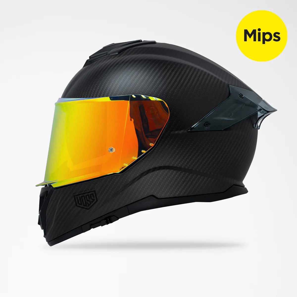Voss 991 Matte Carbon Full Face Helmet | MIPS, Pinlock Prepared