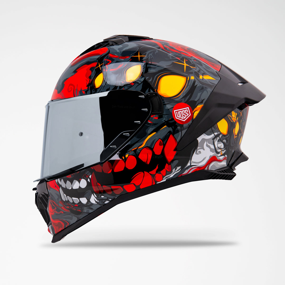 chrome motorcycle helmet full face Motorcycle Helmet with Spoiler