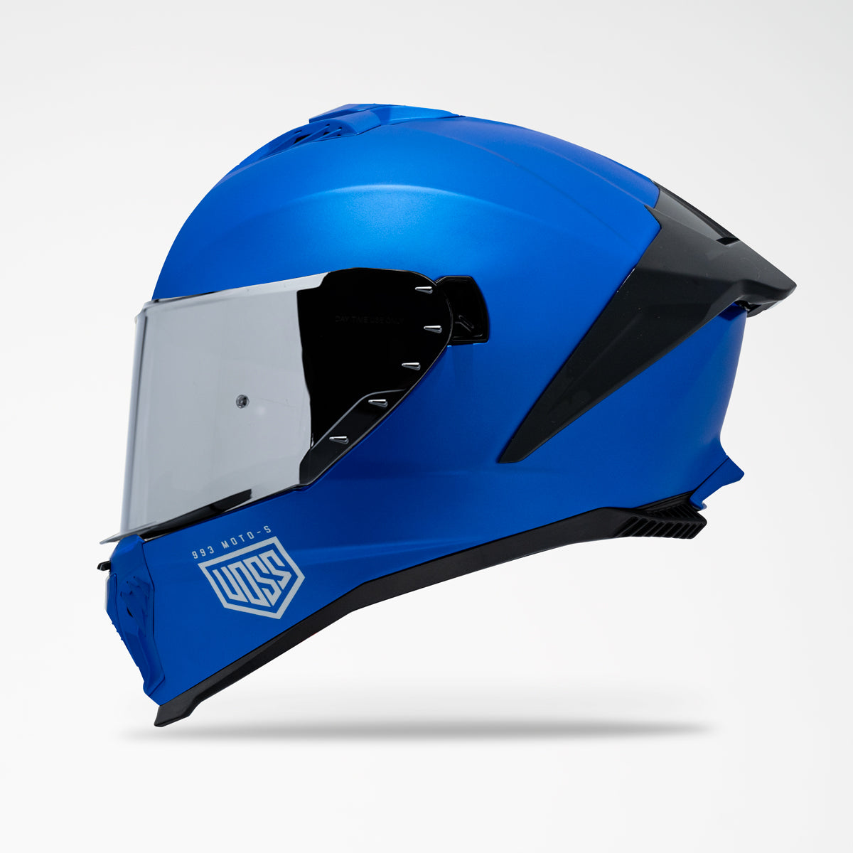 blue chrome motorcycle helmet Voss 993 Moto‐S Adrenaline Blue Full Face Helmet