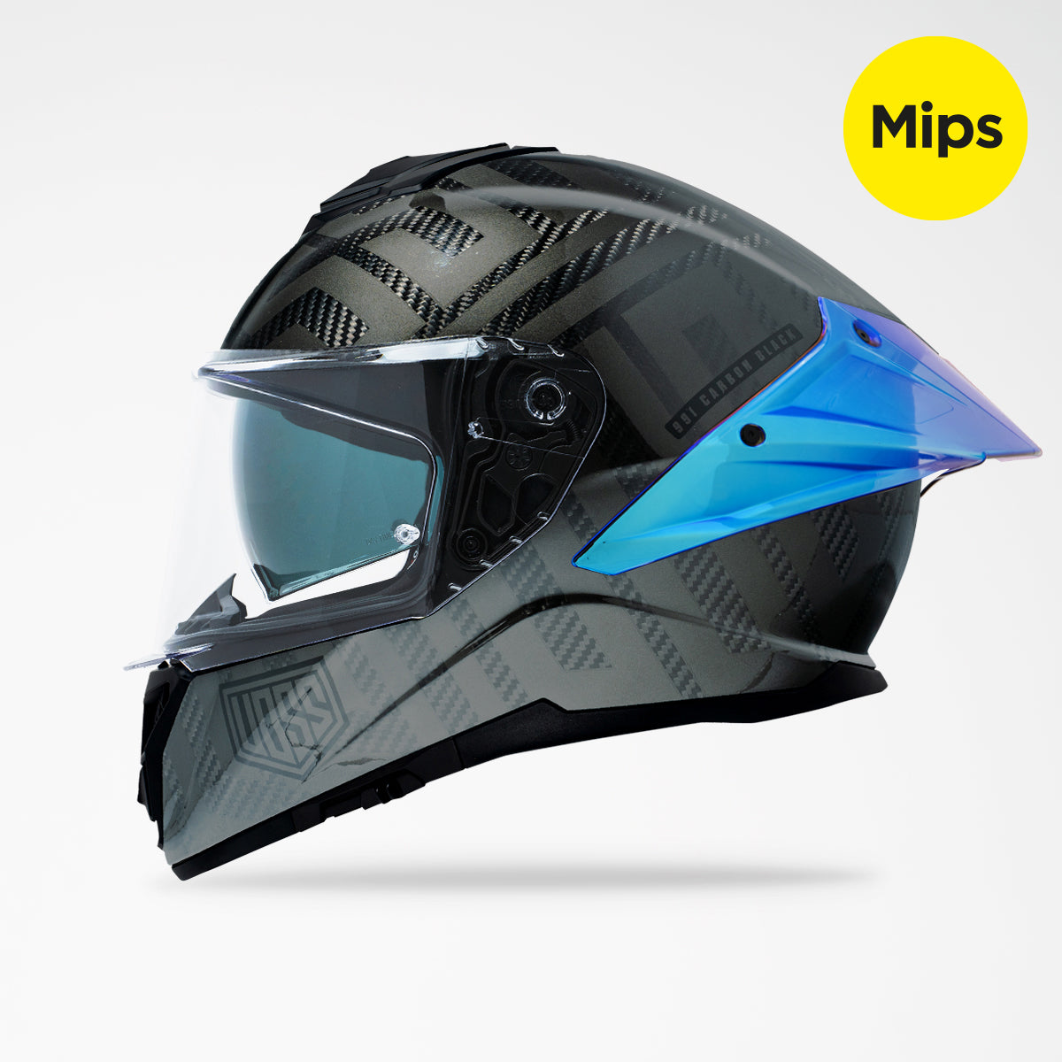 Casco integral Voss 991 A-Type Carbon Gloss | MIPS, preparado para Pinlock