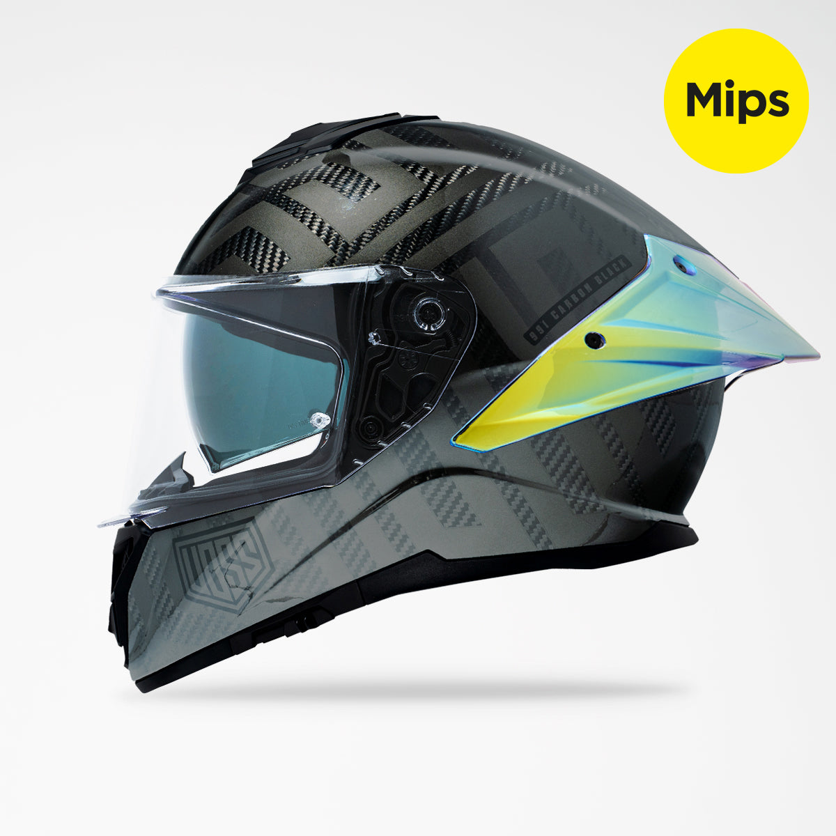 Casco integral Voss 991 A-Type Carbon Gloss | MIPS, preparado para Pinlock