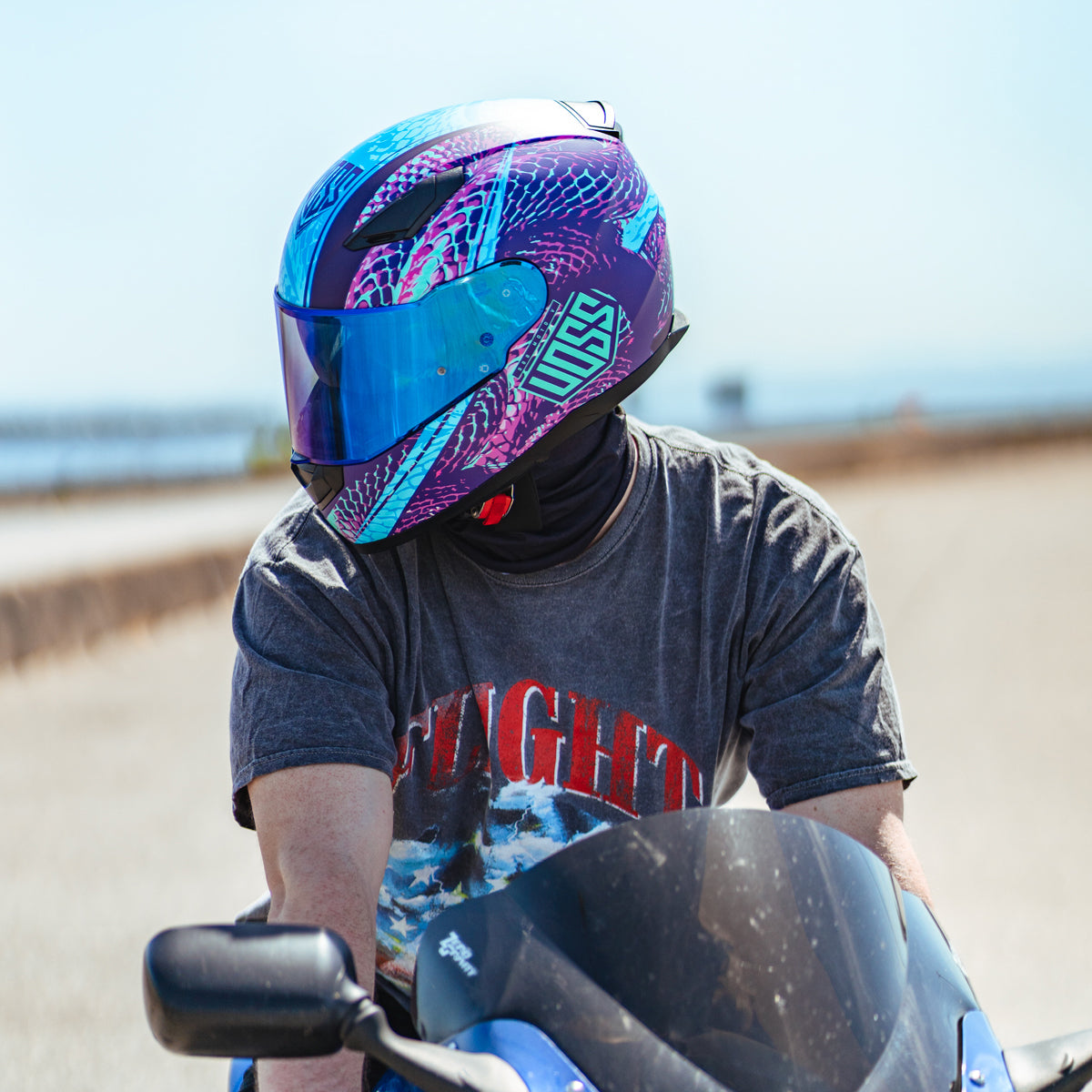 Voss 988 Moto-1 Purple Haze Serpienti Helmet