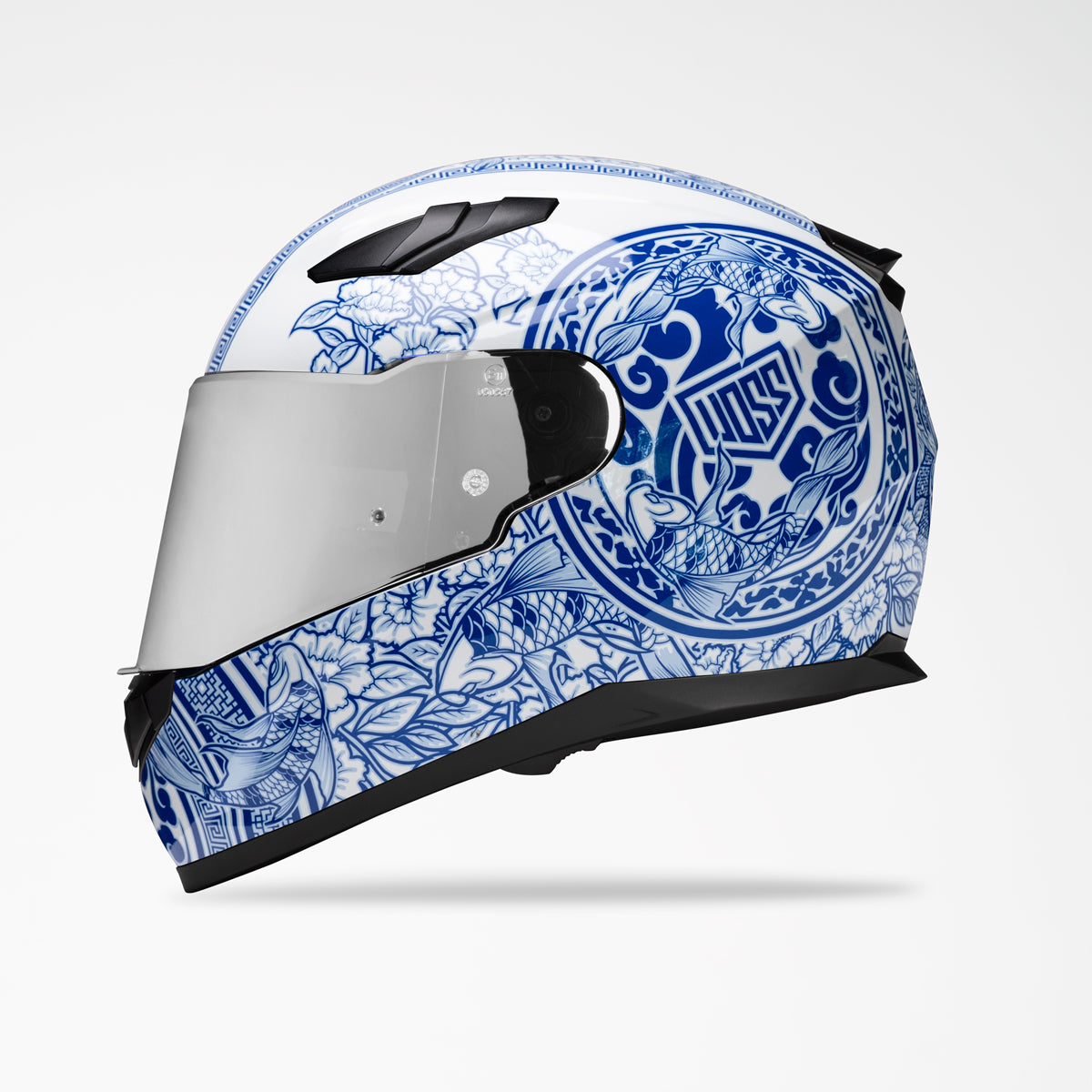 Blue Full Face Motorcycle Helmet