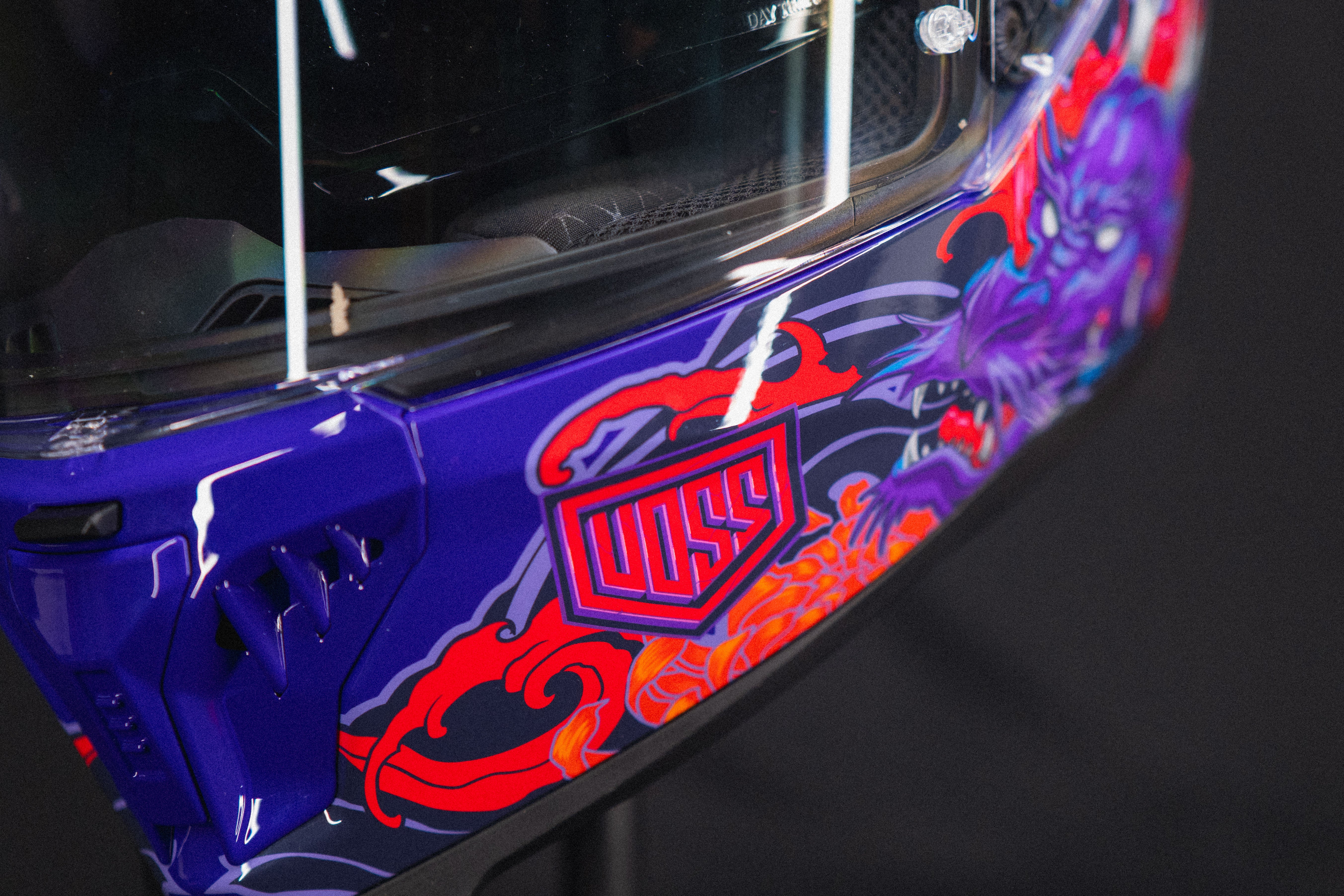 Pre-Sale | Voss 993 Moto‑S Royal Irezumi Full Face Helmet | Gloss, Pinlock Prepared