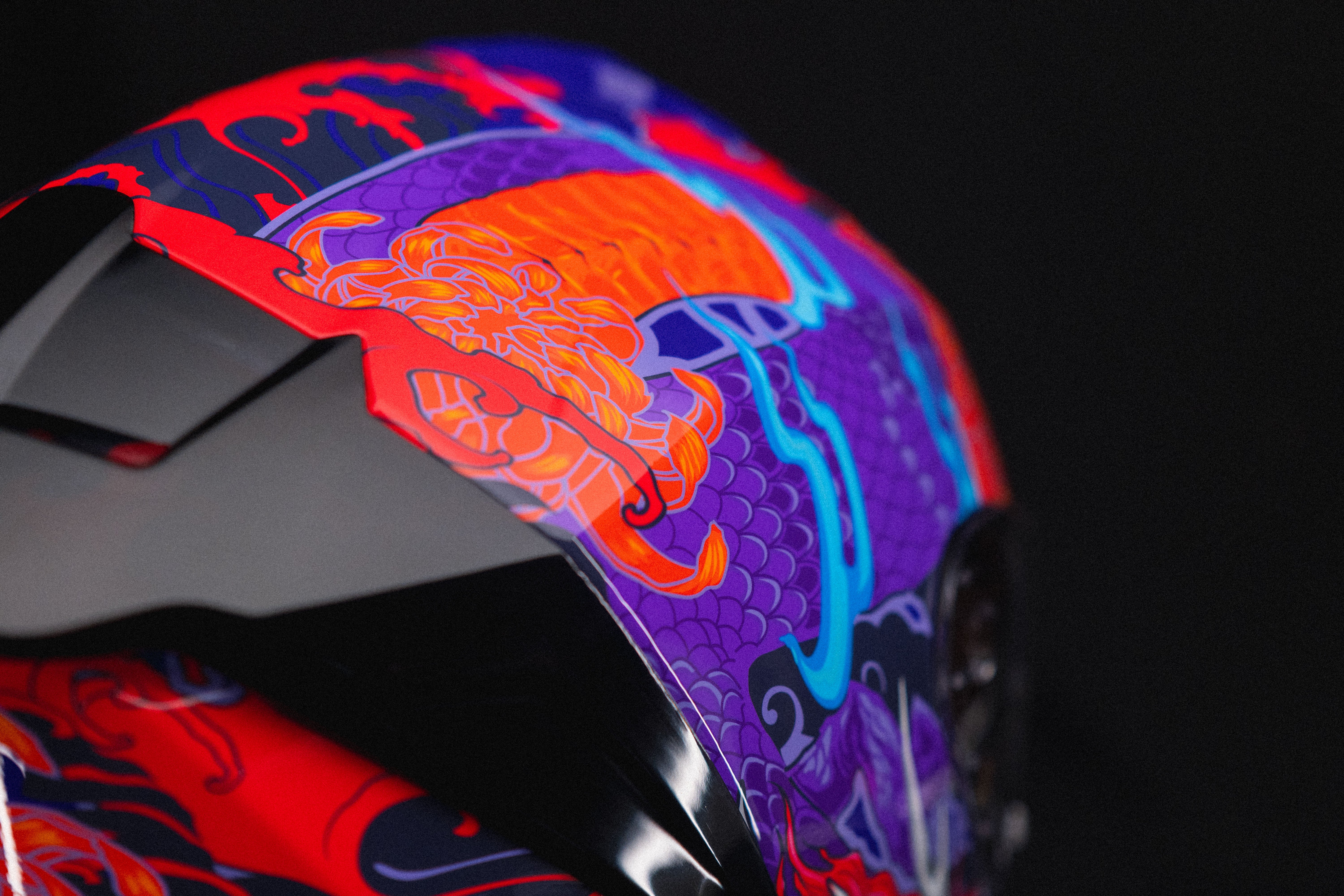 Pre-Sale | Voss 993 Moto‑S Royal Irezumi Full Face Helmet | Gloss, Pinlock Prepared
