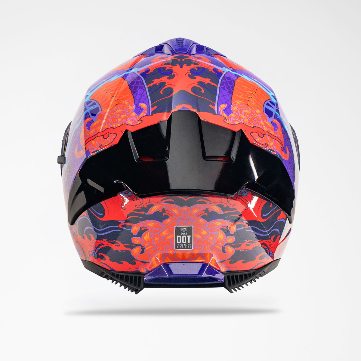 Pre-Sale | Voss 993 Moto‑S Royal Irezumi Full Face Helmet | Gloss, Pinlock Prepared