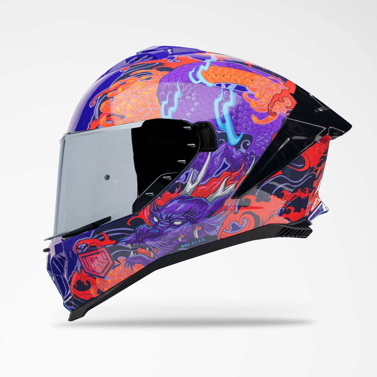 Pre-Sale | Voss 993 Moto‑S Royal Irezumi Full Face Helmet | Gloss, Pinlock Prepared